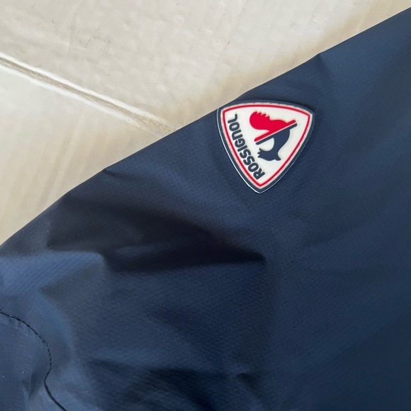 Rossignol Blue Windbreaker Jacket with High Collar and Relaxed Fit - Picture 7 of 13